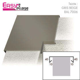 Angle aluminium couleur Gris Beige RAL 7006
