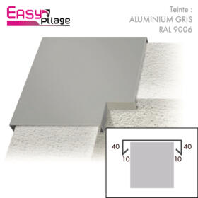 Angle aluminium couleur Gris RAL 9006