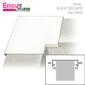 Angle aluminium couleur Blanc Sécurité RAL 9003