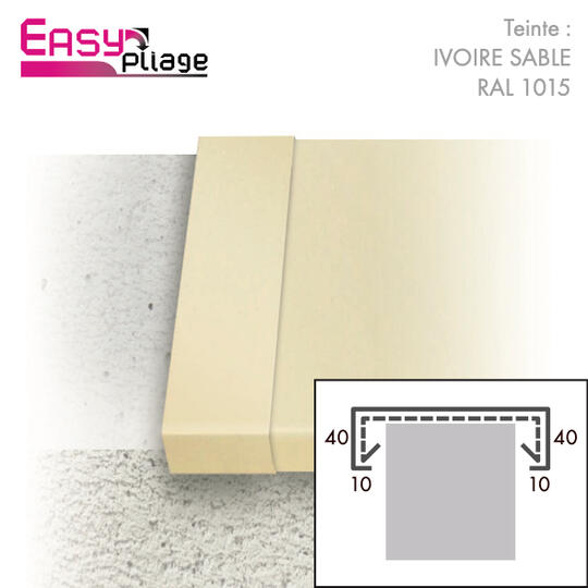 Eclisse Aluminium Ivoire Sable RAL 1015