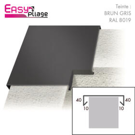 Angle aluminium couleur Brun Gris RAL 8019