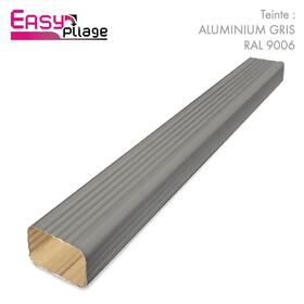 Descente Eau Pluviale Rectangle Gris Aluminium RAL 9006