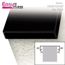 Embout de Couvertine Aluminium Noir RAL 9005