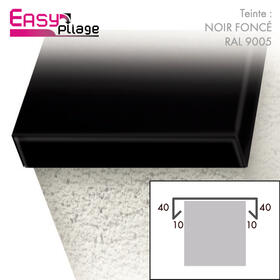 Embout Aluminium Noir RAL 9005
