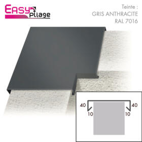 Angle pour couvertine Aluminium RAL 7016