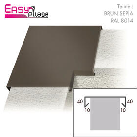 Angle pour couvertine Aluminium Brun Sépia RAL 8014