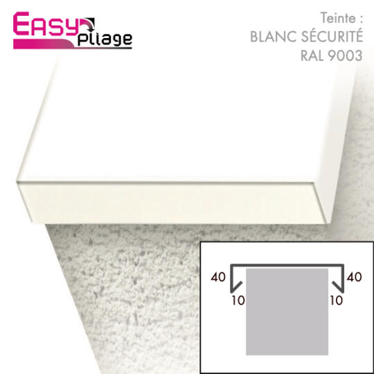 Embout de Couvertine Aluminium Blanc  Sécurité RAL 9003