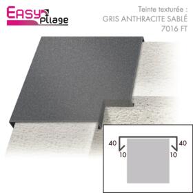 Angle pour couvertine Aluminium RAL 7016 Sablé Fine Texture