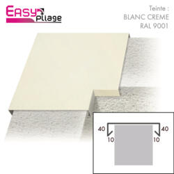 Pièces d'angles a 90° pour Couvertine Aluminium Blanc Crème RAL 9001