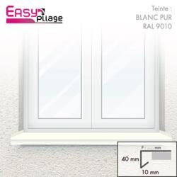 Appuis de Fenêtre Aluminium Blanc Pur RAL9010 15/10eme