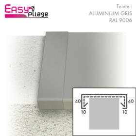 Eclisse Aluminium Gris Piedra RAL 9006