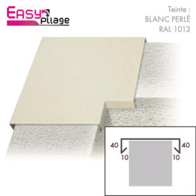 Angle aluminium couleur Blanc Perlé  RAL  1013