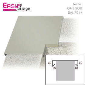 Angle aluminium couleur Gris Soie RAL 7044