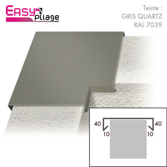 Pièces d'angles a 90° pour Couvertine Aluminium Gris Quartz RAL 7039