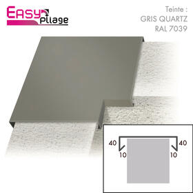 Angle aluminium couleur Gris Quartz RAL 7039