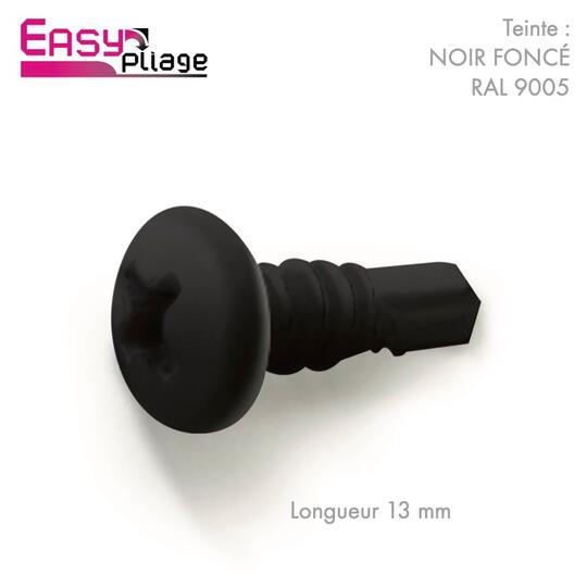 Vis Autoperforante Acier Zingué Noir RAL 9005