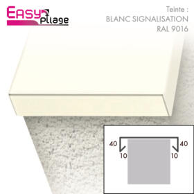 Embout Aluminium Blanc Signalisation  RAL 9016