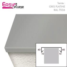 couvertine aluminium couleur GRIS PLATINE RAL 7036
