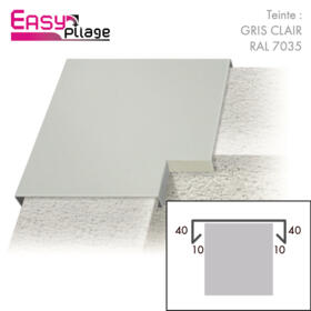 Angle aluminium couleur Gris Clair RAL 7035