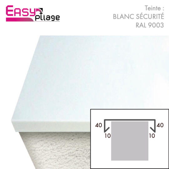 Couvertine Aluminium Blanc  Securité RAL 9003