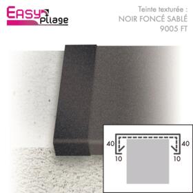 eclisse aluminium Noir Ral 9005 Sablé Fine Texture