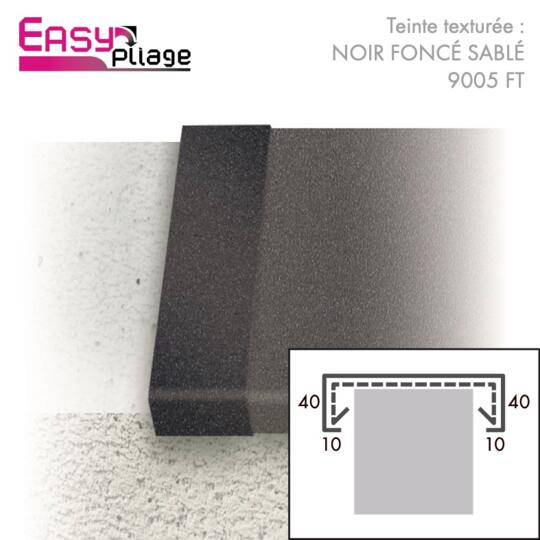 Eclisse Aluminium Noir Foncé RAL 9005 Sablé Fine Texture
