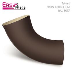 Coude Aluminium Rond Brun Chocolat RAL 8017