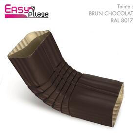 Coude Aluminium Rectangle Brun Chocolat RAL 8017