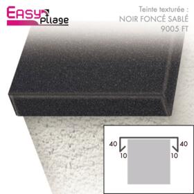 Embout Aluminium Noir Sablé Fine Texture RAL 9005