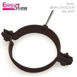 Collier de Fixation Descente Ronde Brun Chocolat RAL 8017