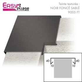 Angle pour couvertine Aluminium RAL 9005 Sablé Fine Texture