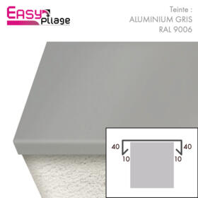 couvertine aluminium couleur gris aluminium RAL 9006