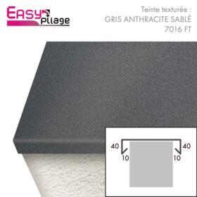 Couvertine Aluminium Gris Anthracite RAL 7016 Sablé Fine Texture