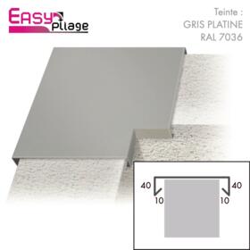 Angle aluminium couleur Gris Platine RAL 7036