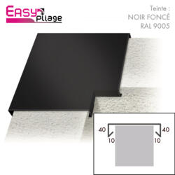 Pièces d'angles a 90° pour Couvertine Aluminium Noir RAL 9005