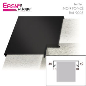 Angle aluminium couleur Noir RAL 9005