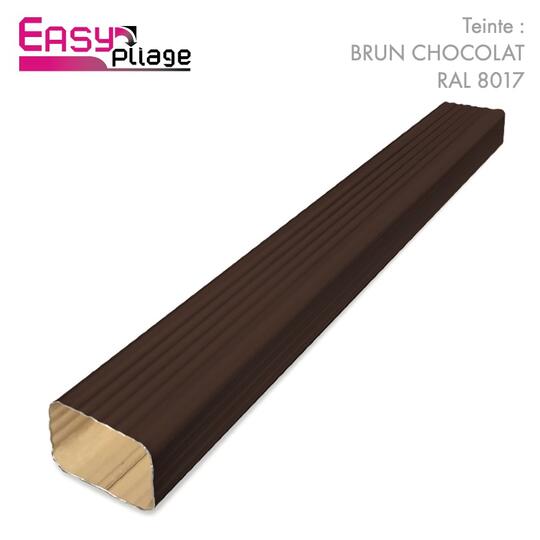 Descente Eau Pluviale Rectangle Brun Chocolat RAL 8017